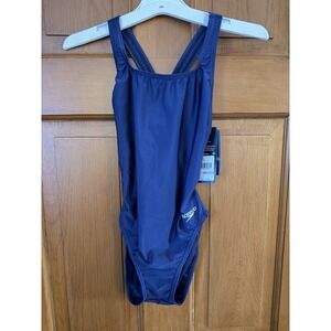 Women's Speedo 6/32 Navy One-Piece Swimsuit NWT Team Navy